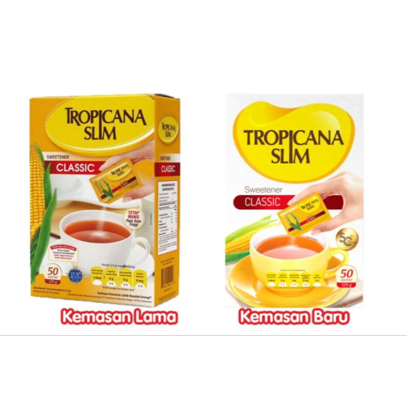 

Tropicana Slim Sweetener Classic Pemanis Rendah Kalori Classic 50 x 2,5 gr