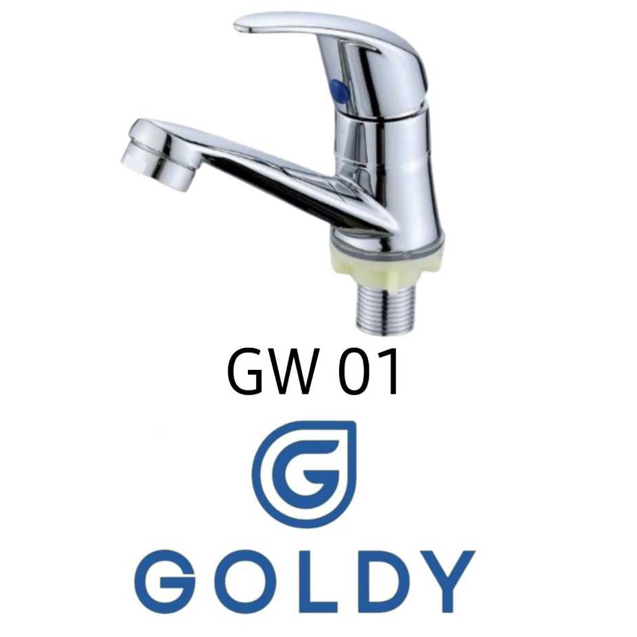 [ GOLDY ] Kran Wastafel / Kran Cuci Piring Lubang Bawah GW 01 1/2"