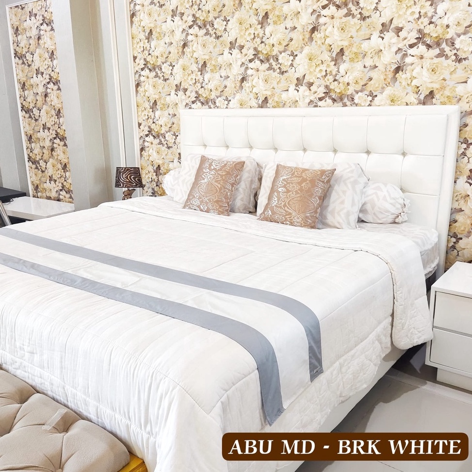55RECOMENDED Bed Runner Hotel Mewah Polos Two Tone Bahan Katun l Taplak Tempat Tidur Kost Exclusive 