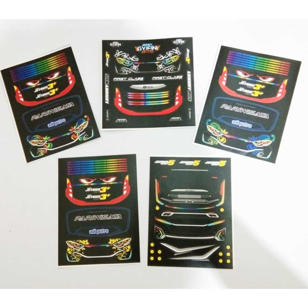 Stiker Lampu Bus miniatur  JB3 JB5 Sudah Di Potong | Stiker Head Lamp Bus Miniatur