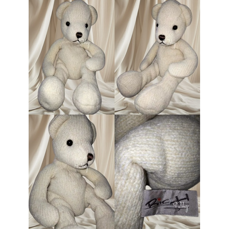 Boneka teddy bear knitted 40 CM original RICH | boneka rajut teddy RICH stuffed animal plush toy
