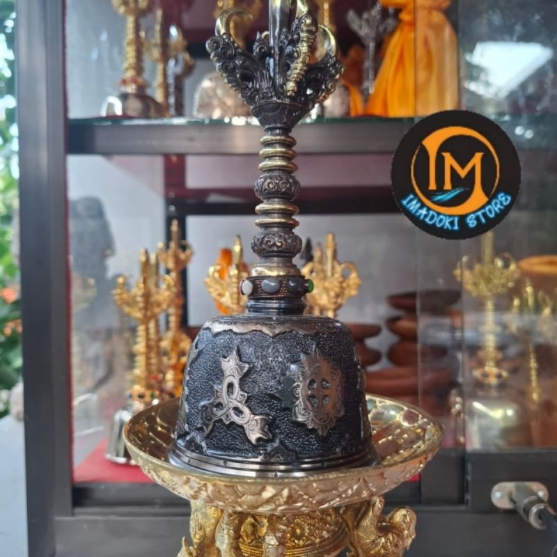 GENTA NAWA SANGA UKIRAN TIMBUL ANTIK 8 CM / BAJRA GENTA NAWA SANGA PREMIUM