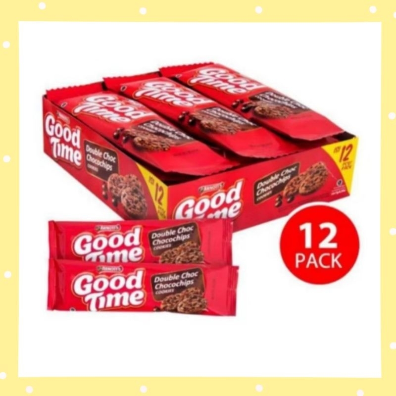 

Good Time Cookies Chocochip Double Choc 12pcs x 26,5g