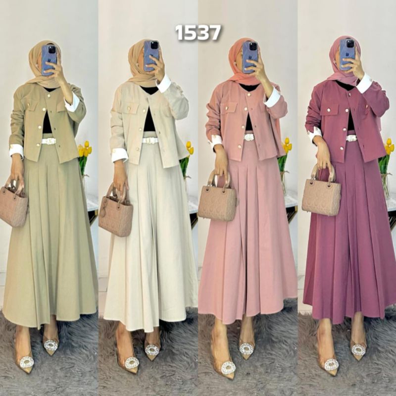 Set Rok Fuji Stelan Mewah Bahan Katun Zara