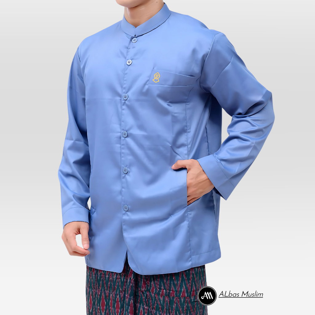Baju Semi Jas Pria Jumbo Polos Koko Muslim Laki-Laki Trompah Besar Matt Toyobo Premium