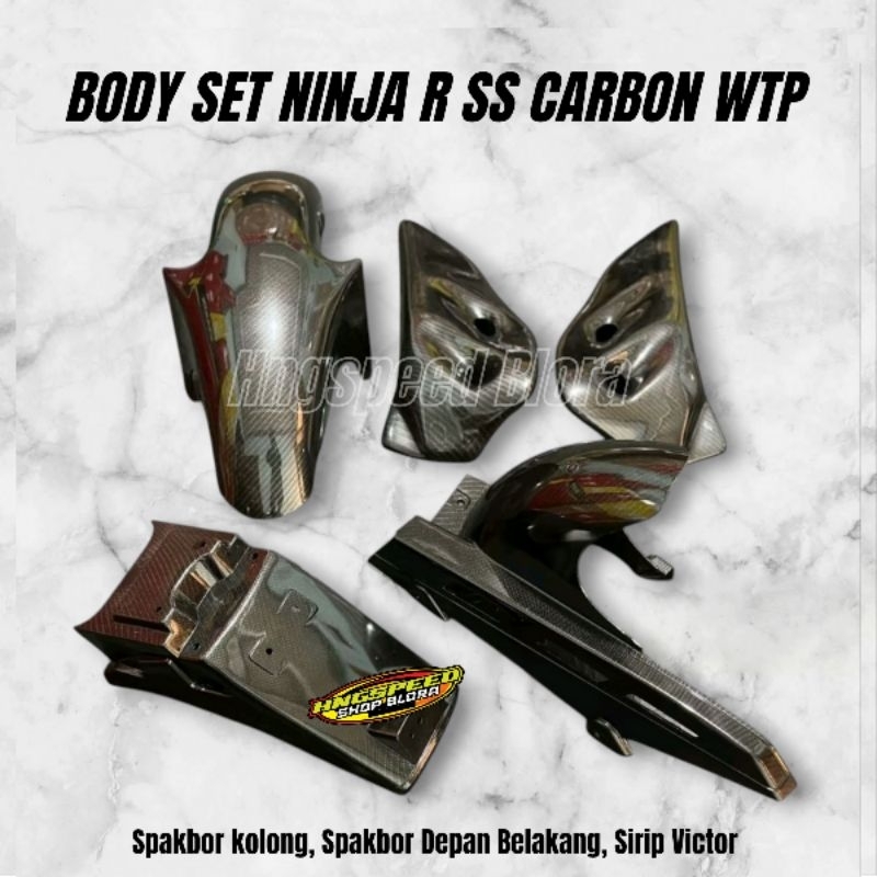 PAKET BODY NINJA R CARBON TWILL CELUP WTP SPAKBOR BELAKANG NINJA R CARBON SPAKBOR KOLONG NINJA R KAR