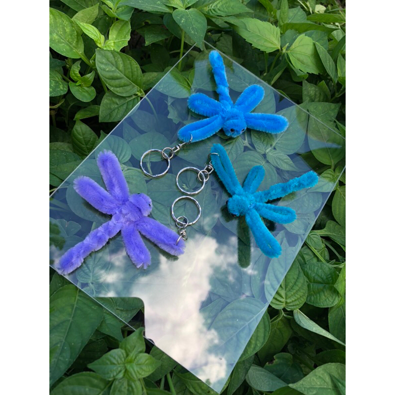 Gantungan kunci kawat bulu / ganci kawat bulu / ganci capung kawat bulu / gantungan kunci capung kaw