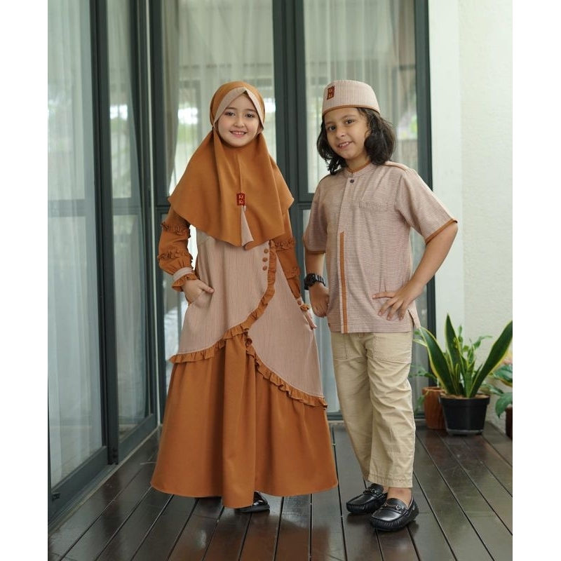 HB | READY GD - LYRA SERIES CARAMEL | GAMIS ANAK KEKE | KEKE TERBARU | GAMIS ANAK TERMURAH | BUSANA 