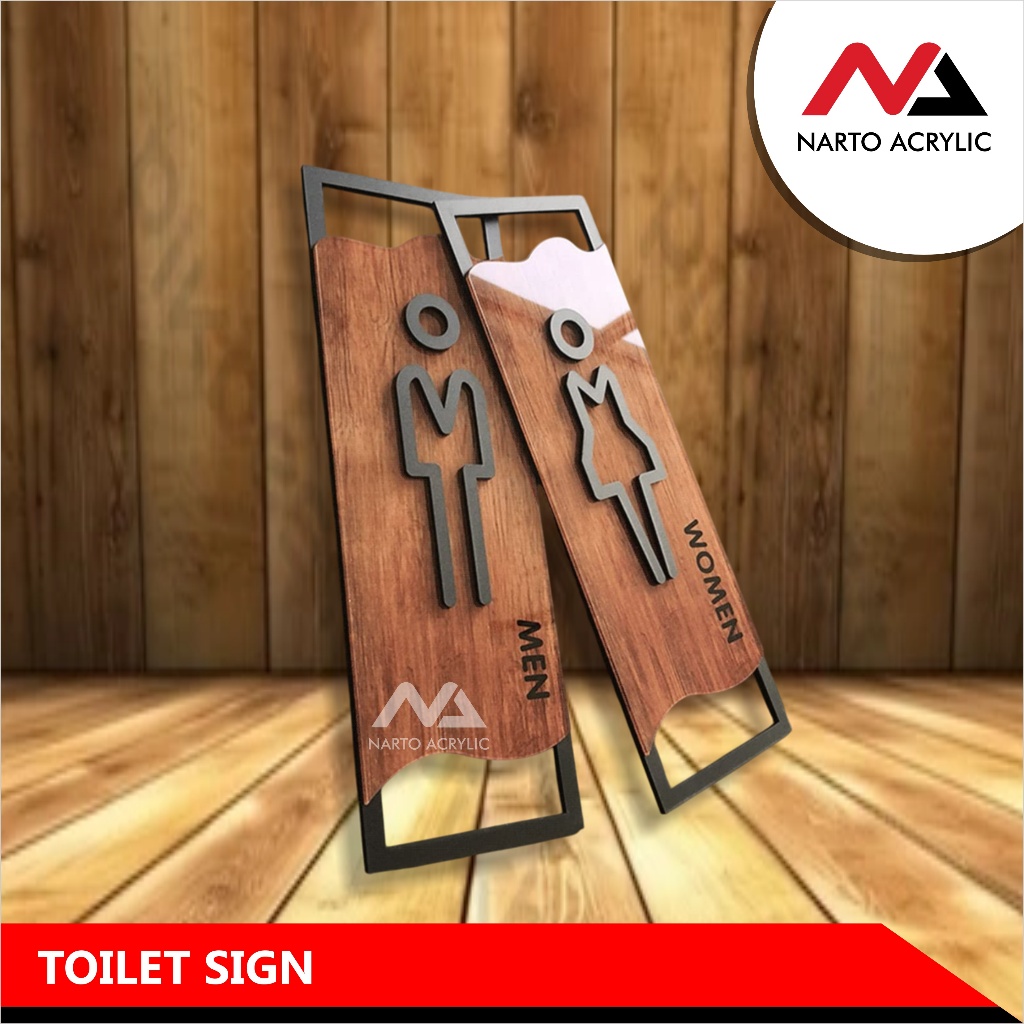 

TOILET SIGN AKRILIK | MOTIF KAYU | PAPAN NAMA RUANG | AESTHETIC, MODERN, AWET, ANTI AIR