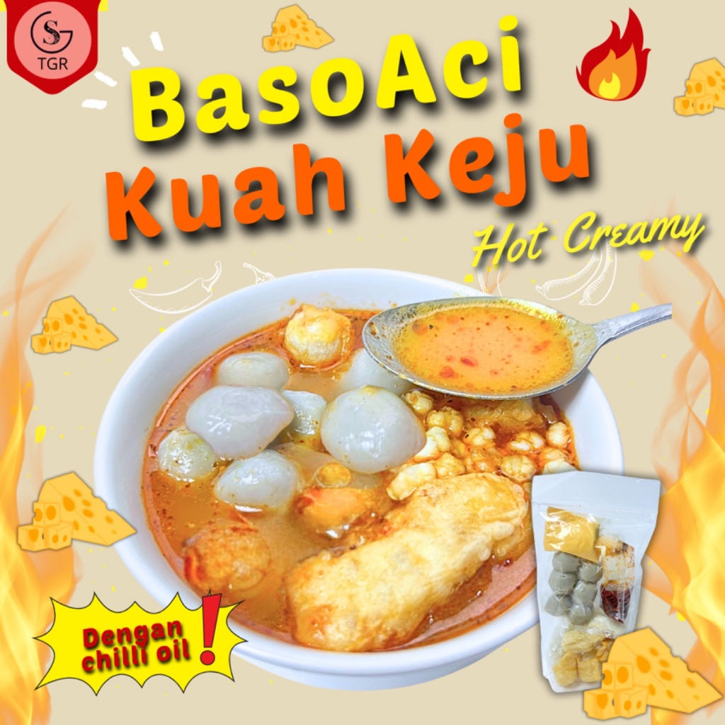 

[CHEESE CREAMY] 1 BUNGKUS BASO ACI KUAH KEJU HOT CREAMY INSTAN FOOD Kaldu Pedas Chili Seblak Cuangki