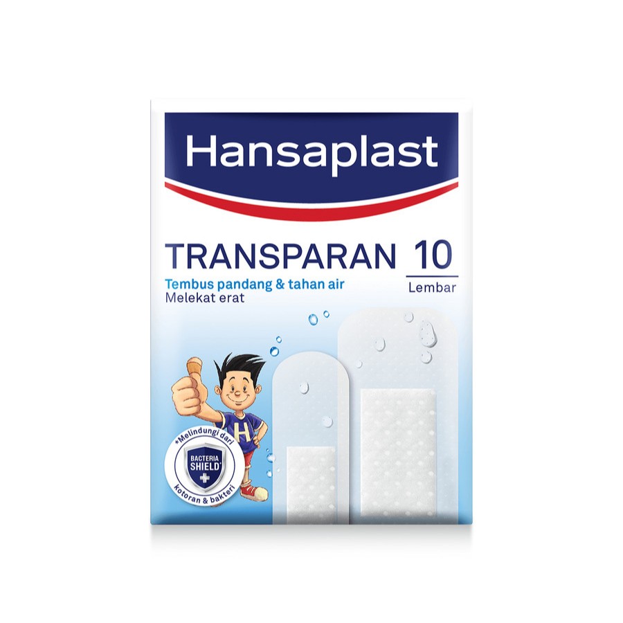 Hansaplast Transparan Anti Air isi 10 lembar - Plester Luka Anti Air (BANDUNG)