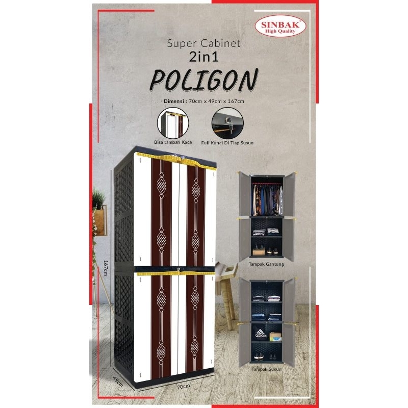 LEMARI SUSUN PLASTIK BESAR+LEMARI SINBAK.
