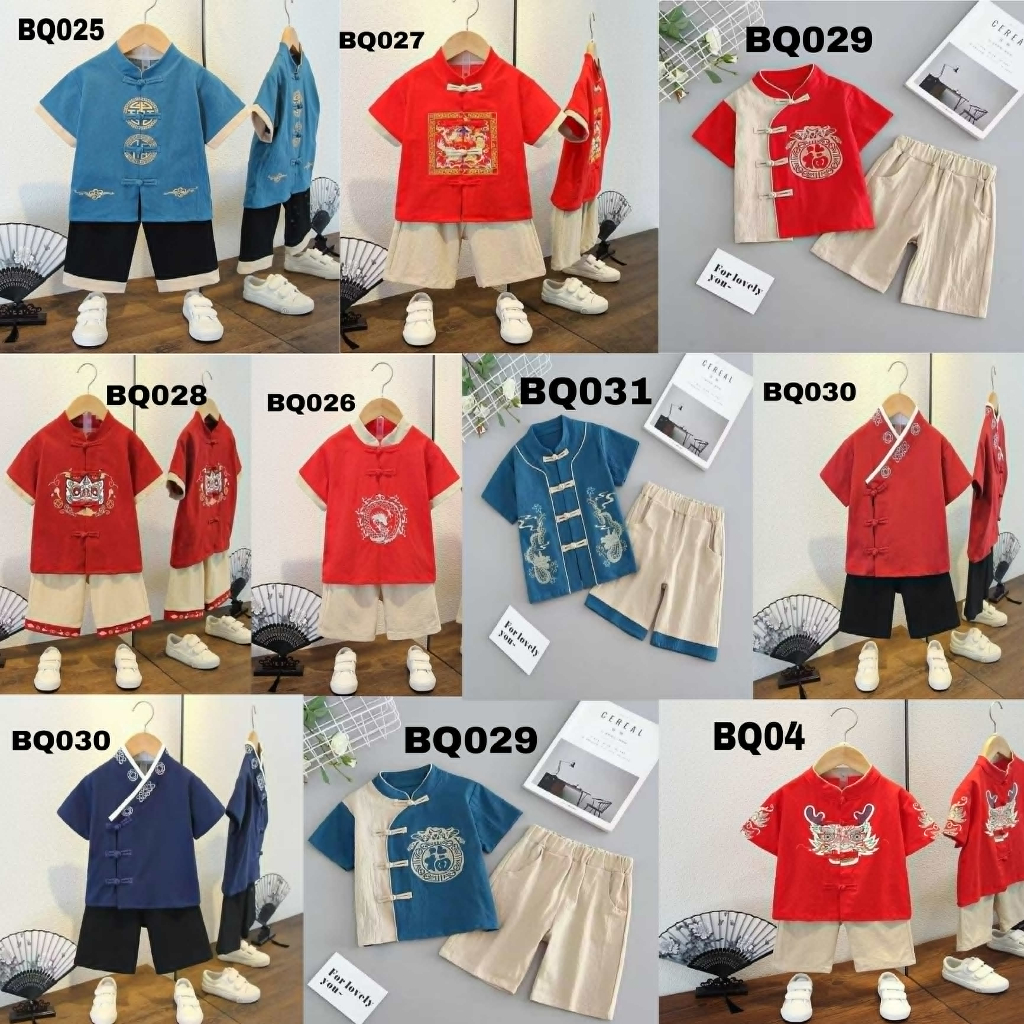 Fairyland | BQ2 SETELAN baju tradisional china setelan anak laki-laki impor