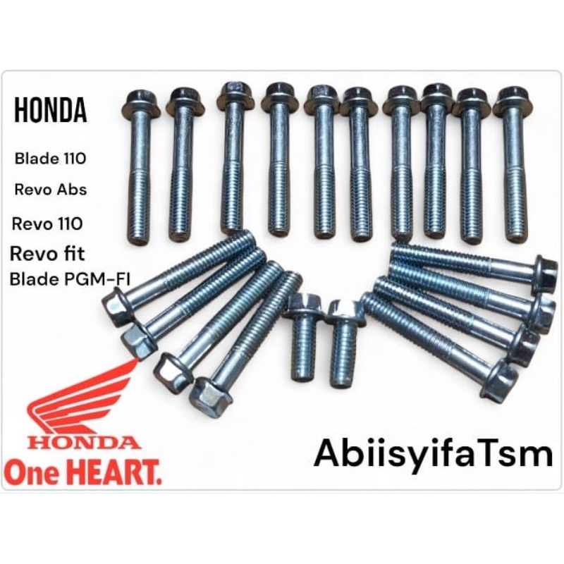 BAUT BLOK MESIN 1 SET KANAN KIRI BLADE 110 - REVO ABSOLUTE / FIT X - REVO FIT - REVO Fi