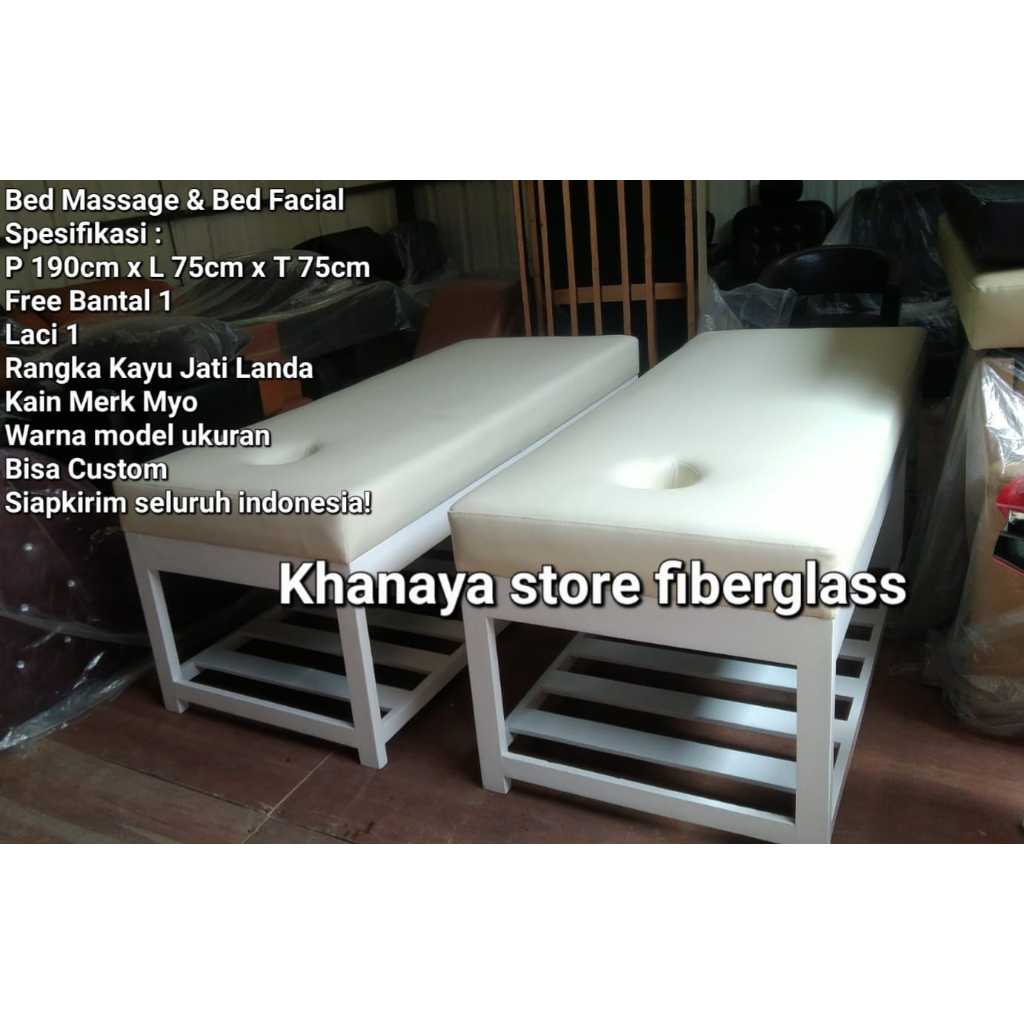 Bed Spa refleksi kayu asli Tempat tidur Spa baring Bed pijat tiduran model baru siapkirim