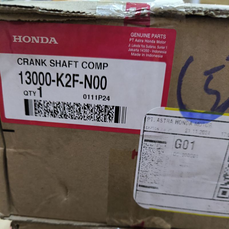 AS KREK KOMPLIT BEAT 2020 GENIO SCOOPY 2021 (13000K2FN00)