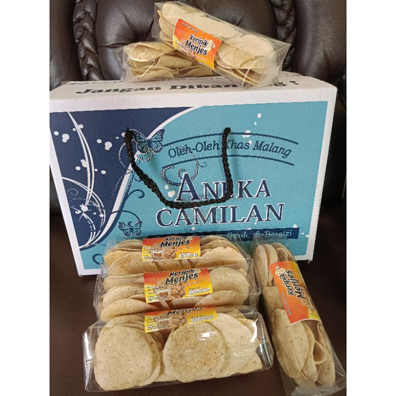 

[PAKET HEMAT Isi 10 Pcs] Keripik Menjes | Oleh-Oleh Khas Malang
