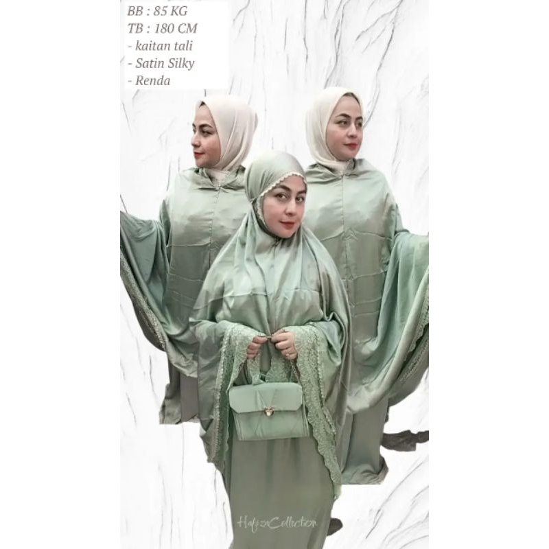 Mukena Sutra Silky Jumbo Mukena 2in1 Premium Polos Mukena Renda Furing