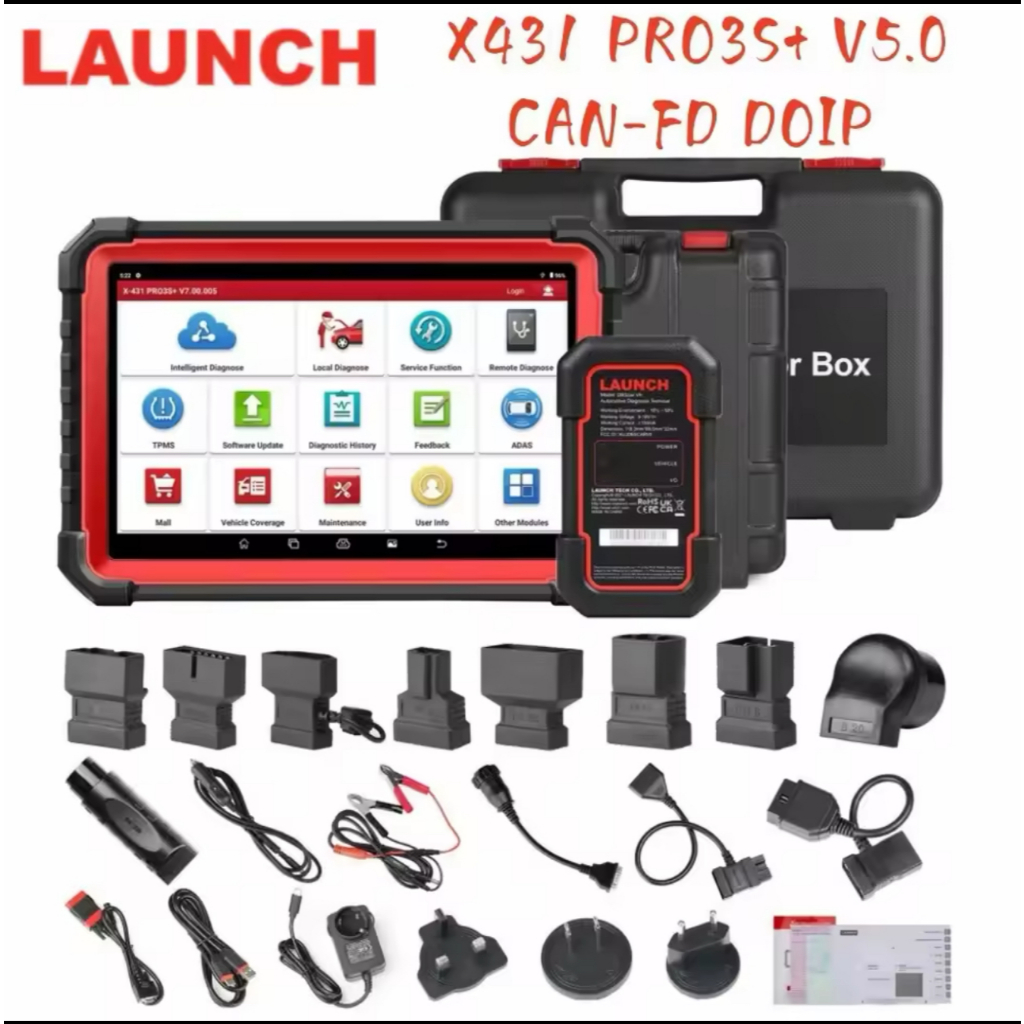 Launch X431 PRO3S+ V5.0 Scanner Mobil X 431 PRO3S V5 Online ECU Coding