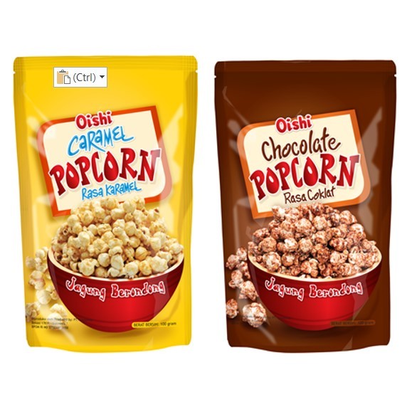 

Oishi PopCorn Rasa Caramel | Coklat 100gram