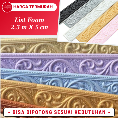 Wall Border List Wallborder Foam 3D Walpaper List Foam Stiker Dinding Wall Moulding Walpaper
