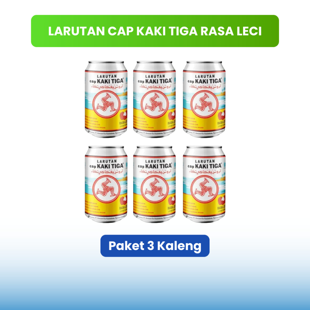 

Jual Larutan Cap Kaki Tiga Kaleng Rasa Leci Paket 6 Kaleng