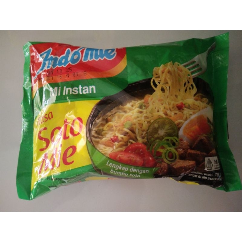 

Indomie Rasa Soto Mie Kemasan 70 Gram