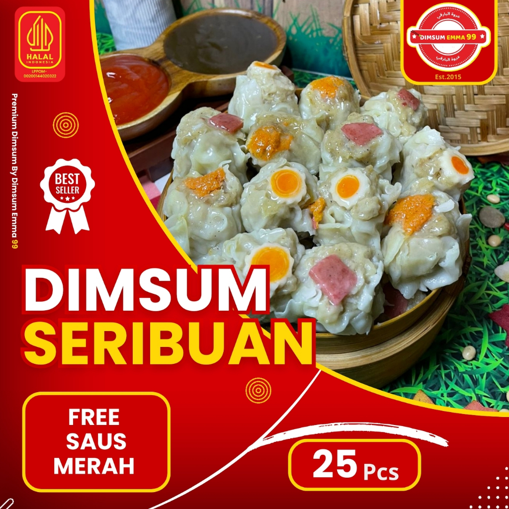 

Dimsum Ayam Mini isi 25 pcs Varian Hemat - Gratis Saos Merah Frozen Food