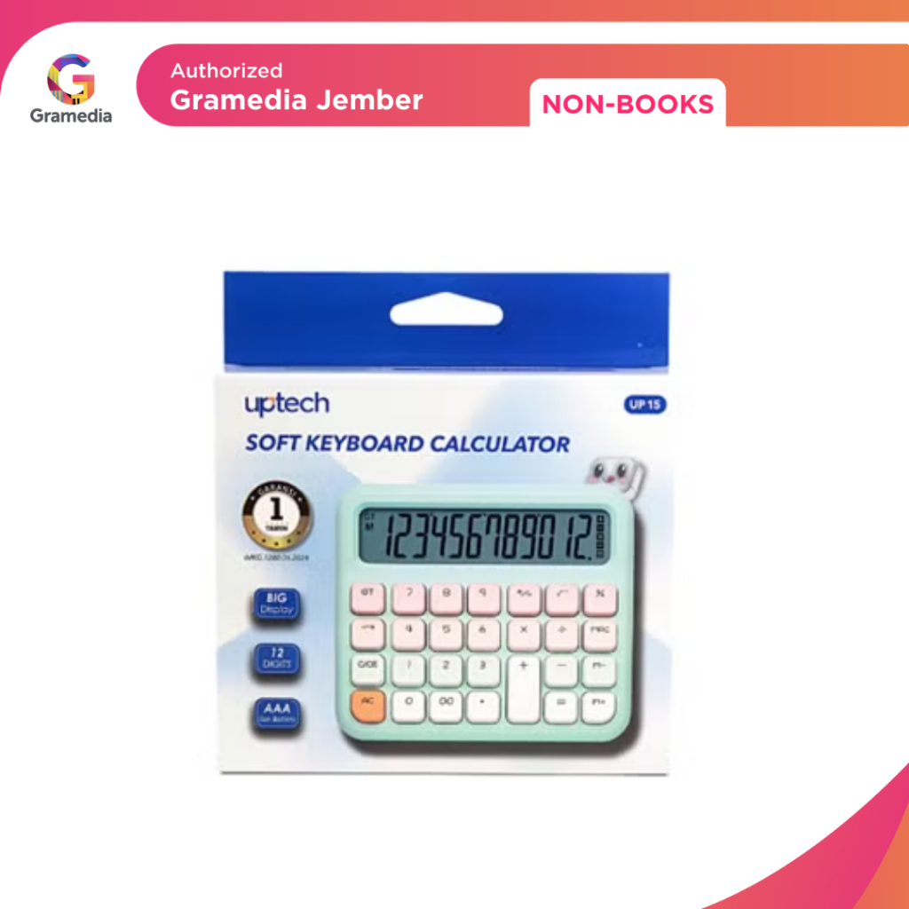 

Uptech Soft Keyboard Calculator Candy Blue Up15 - Gramedia Jember