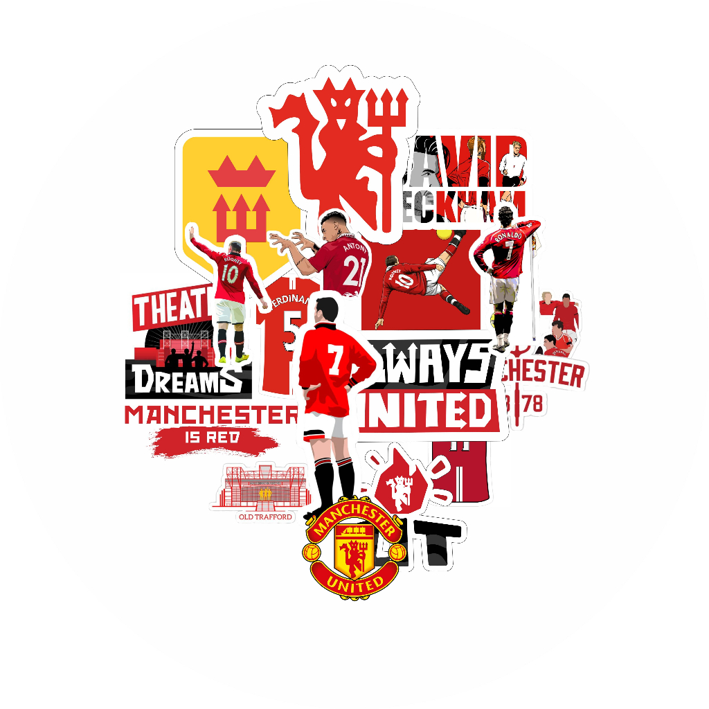 

25 pcs STICKER MU MAN UNITED