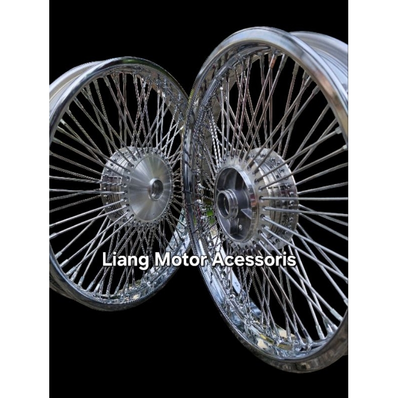 Sepaket Velg D.I.D Besi Ring 17 Tromol Set Custom Jari2 Seribu - SupraX100/110cc/SupraLama/SupraFitL