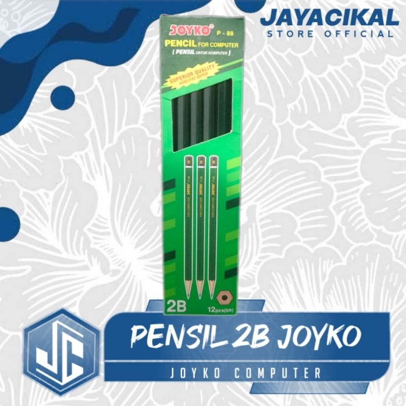

(1 BOX 12 PCS) Pensil joyko P-88 2B / Pensil Ujian Komputer