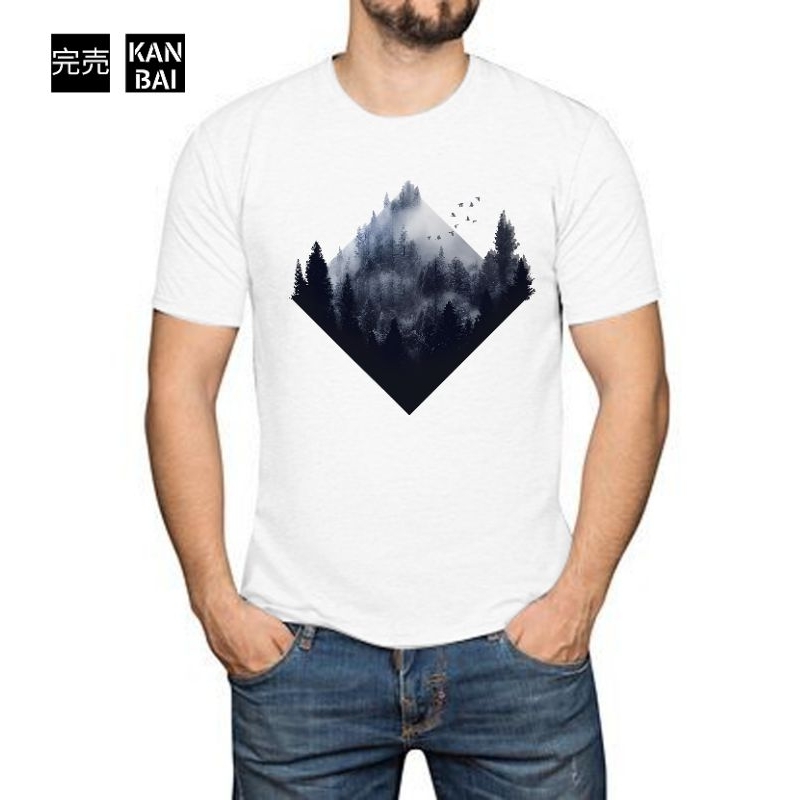 KANBAI T-Shirt - baju view gunung kaos pria lengan pendek