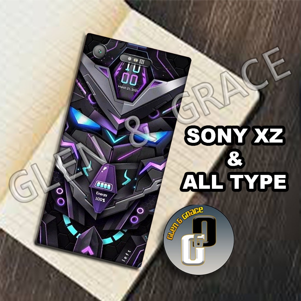 G50 - Case SONY XPERIA XZ / XZ1 / XZ2 / XZ3 - Bahan karet lentur - Motif VECTOR ROBOT - Softcase SON