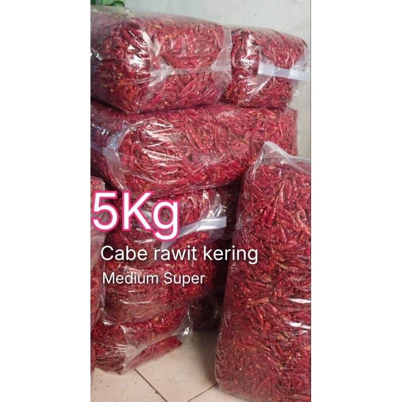

5Kg Promo !! Cabe Rawit Kering Merah Super Pedas Medium