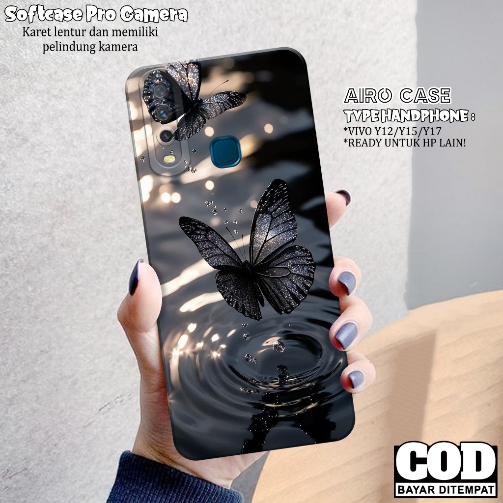 Casing Hp Vivo Y12 / Y15 / Y17 Terbaru - Fashion Case KUPU-KUPU - Case Vivo Y12 / Y15 / Y17 - Soft C