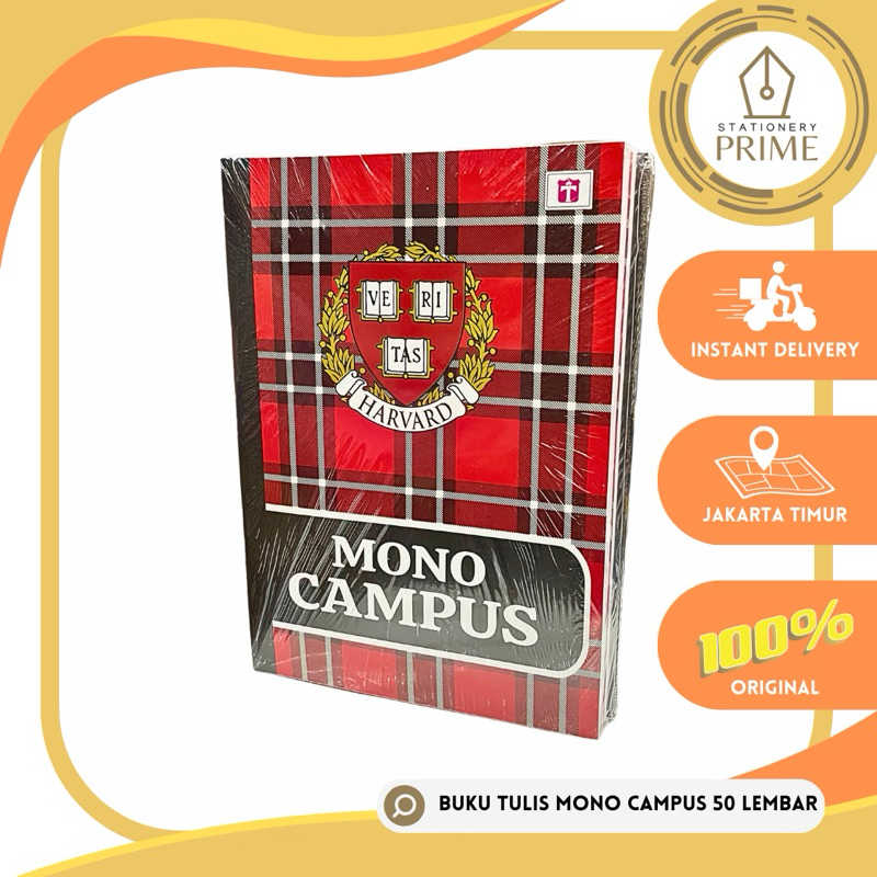 

Buku Tulis MONO CAMPUS by TIARA 50 Lembar ( 1 Pack isi 10 Buku )