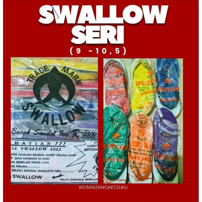 SANDAL JEPIT SWALLOW SERI  ISI 6PSG (1/2lusin)