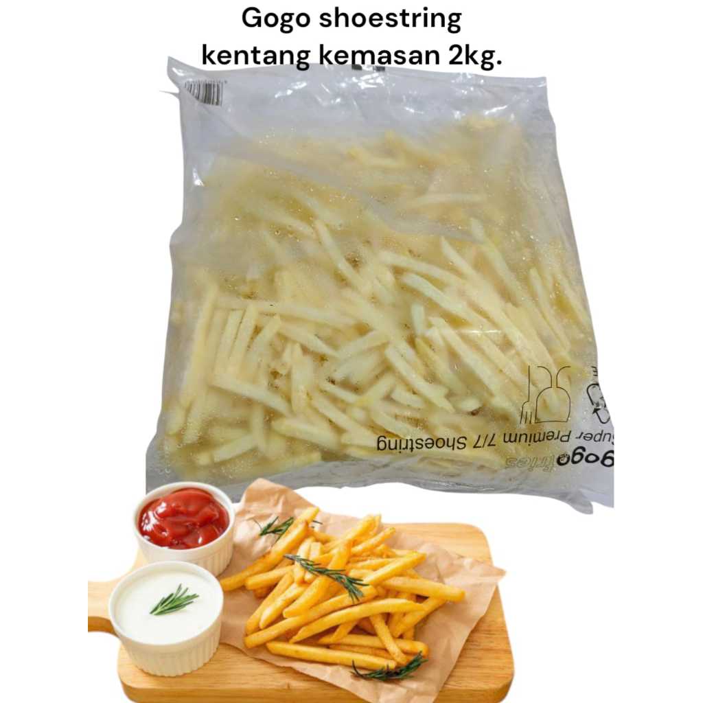 

Gogofries Shoestring 2kg, Kentang Beku Goreng