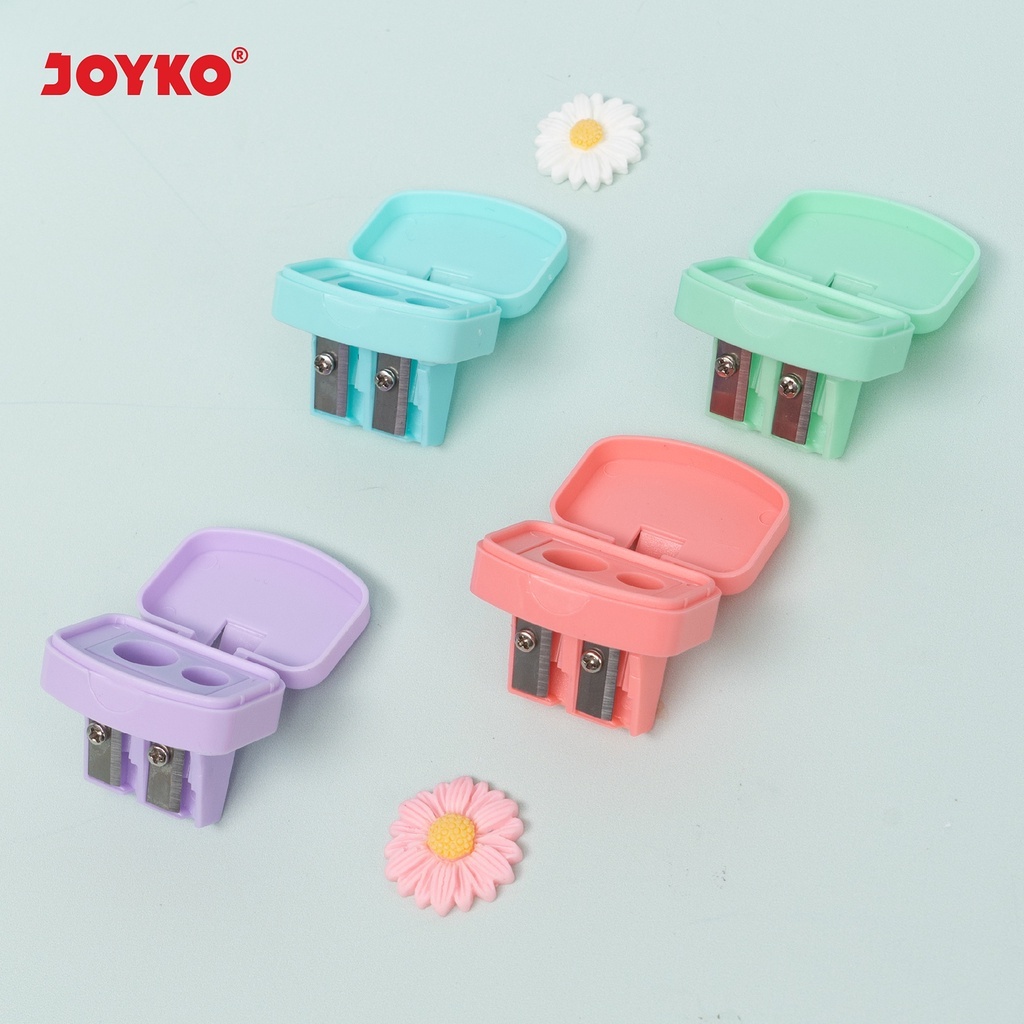 

Rautan Sharpener Joyko B-24PTL 2 In 1 Pastel Color / Serutan Pensil B24PTL Warna Pastel