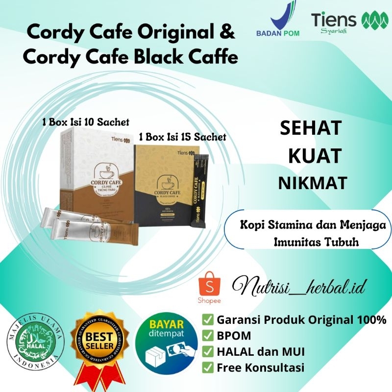 

TIENS - Cordy Cafe Coffe BPOM Original Kopi Herbal Kesehatan Tingkatkan Daya Tahan Tubuh