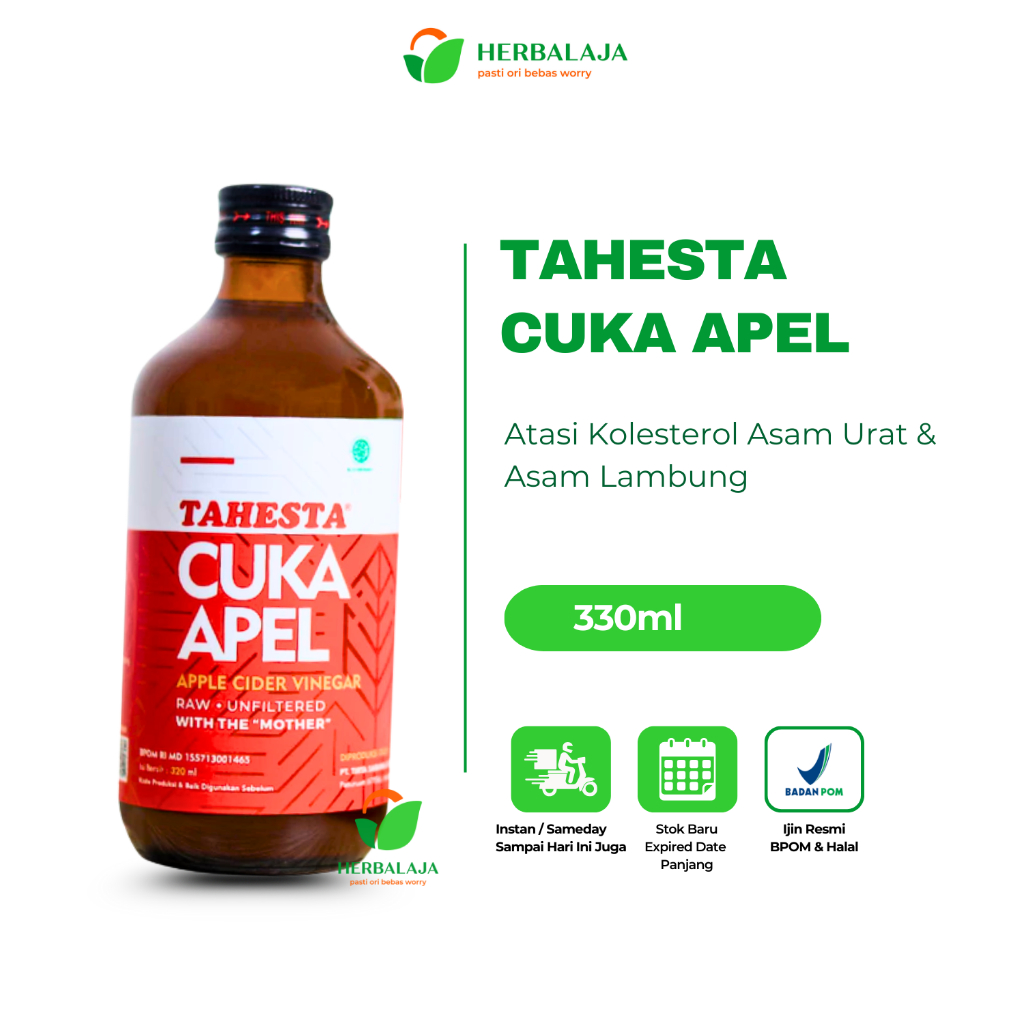 

TAHESTA Cuka Apel With Mother 320ml - Apple Cider Vinegar Original