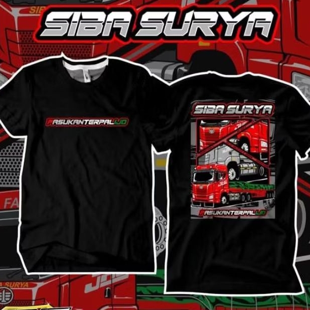 [COD]SIBA SURYA T-SHIRT TRUK FREE STIKER GANCI PREMIUM CATTON 24S