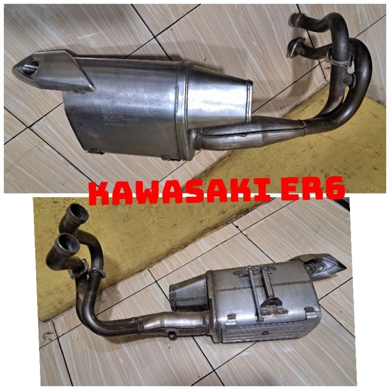 knalpot full system kawasaki er 6 n er6f original second copotan