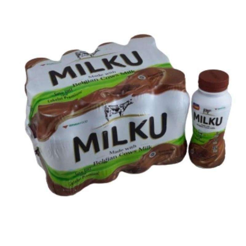 

Milku Susu UHT Cair Cokelat Premium Botol 200 ml X 12BTL