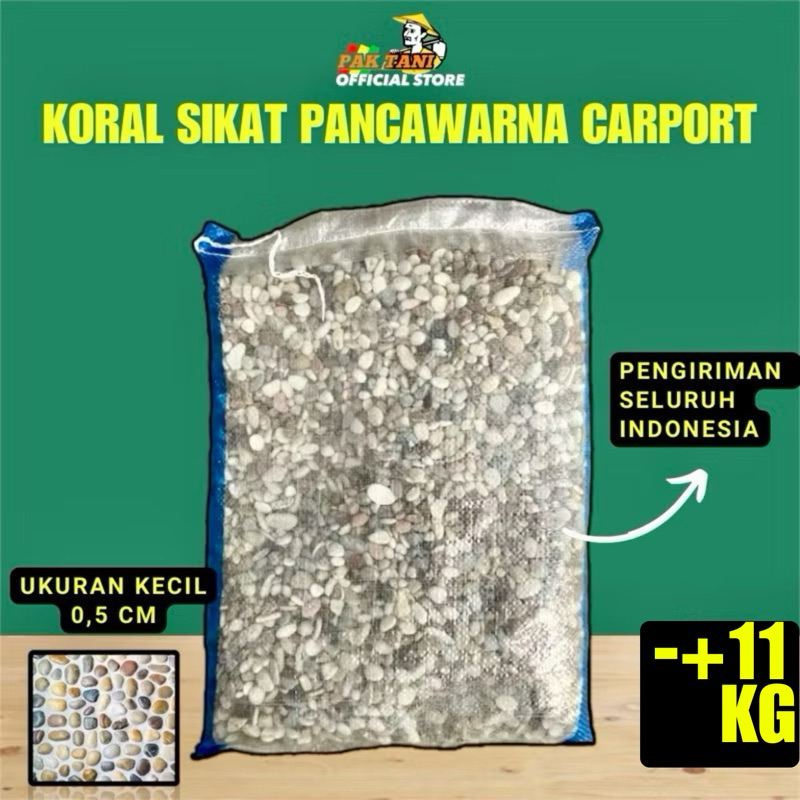 BATU KORAL SIKAT BATU SIKAT PANCAWARNA BATU GARASI MOBIL CARPORT -+ 11 KG