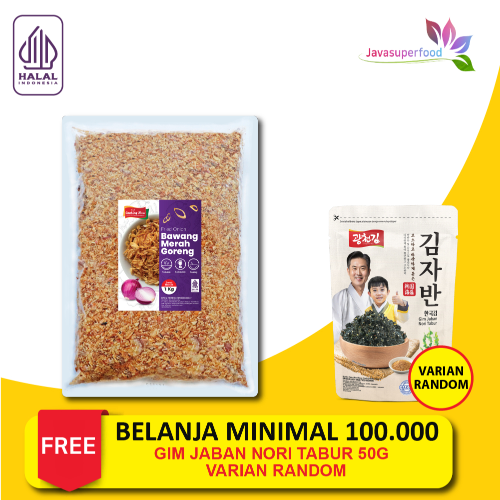 

BTN. Bawang Merah Goreng / Fried Onion/ Bawang Goreng Siap Saji Original 1Kg