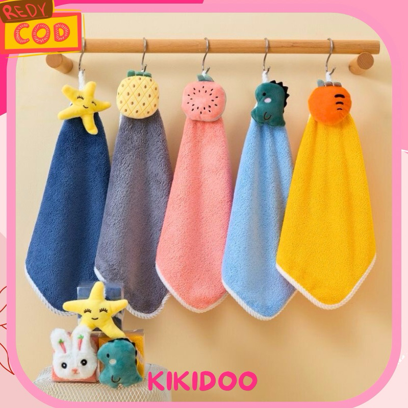 Kikidoo Kain Lap Tangan Gantung Karakter 3D Lap Dapur Lucu Estetik RT25