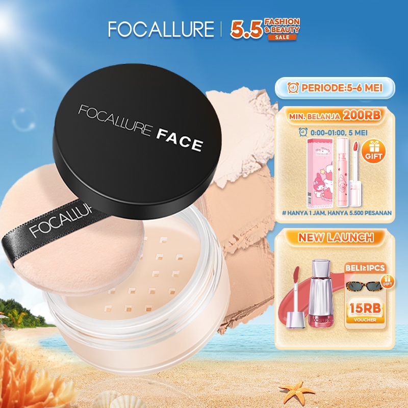 FOCALLURE Super Fine Loose Powder - 3 Colours Bedak Tabur