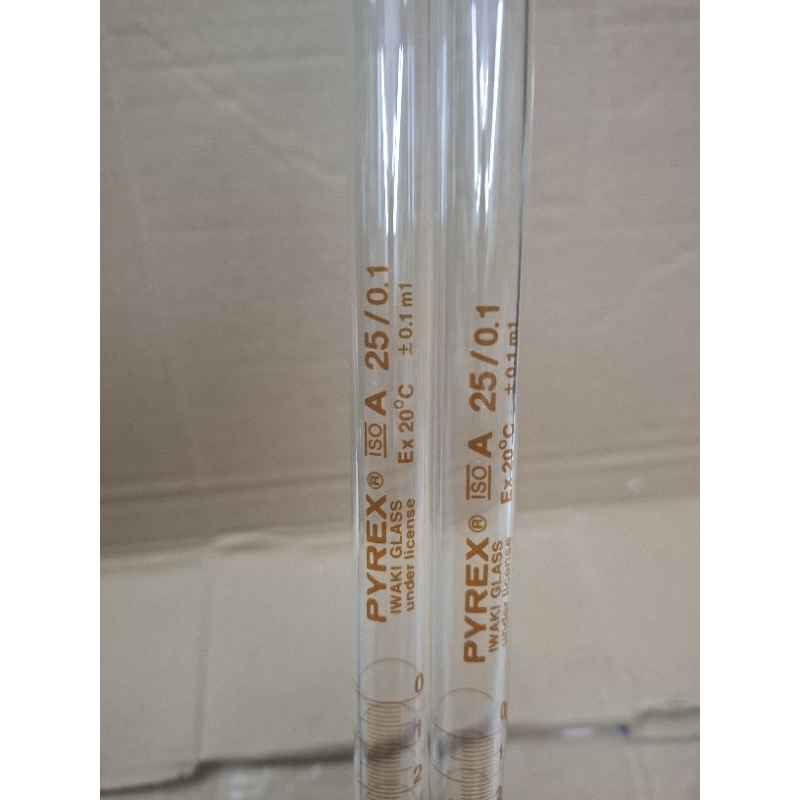 Pipet Ukur 25ml Pyrex Iwaky asli